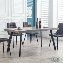 Additional picture of Frederic Concrete Effect Top Dining Table 120cm