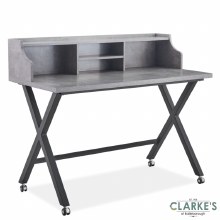 Additional picture of Frederic Writing Desk Grey Concrete Effect