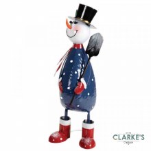 Additional picture of Polka Frosty Snowman Christmas Figure 43cm