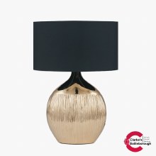 Additional picture of Gemini Gold Etched Ceramic Table Lamp