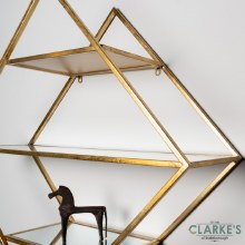 Additional picture of Geometric Wall Shelf Diamond Gold