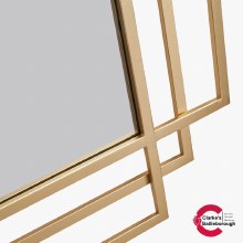 Additional picture of Gold Metal Art Deco Wall Mirror