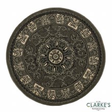 Additional picture of Heritage Circle Rug Grey 150 x 150cm