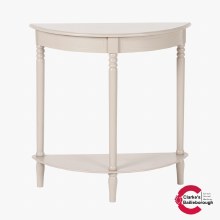 Additional picture of Heritage Putty Pine Wood Half Moon Console Table