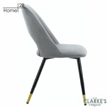 Additional picture of Bursa Velvet Dining Chair Light Grey