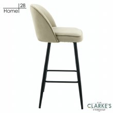 Additional picture of London Velvet Bar Stool Beige