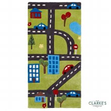 Additional picture of Hong Kong Kids 5179 Green Rug 70 x 140cm