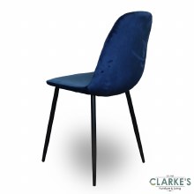 Additional picture of Inoui Velvet Dining Chair Blue