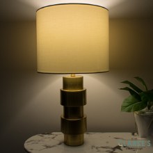 Additional picture of Jean Gold Cylinder Table Lamp