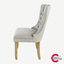 Additional picture of Kacey mink velvet dining chair