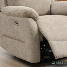 Additional picture of Keegan Power Recliner Armchair Oatmeal