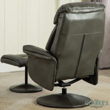 Additional picture of Kenmare Recliner Chair with Foot Stool Grey