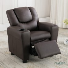 Additional picture of Kids Recliner Chair with Cup Holder Chocolate