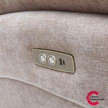 Additional picture of Lorenza Power Recliner 3 Seater Sofa Champagne