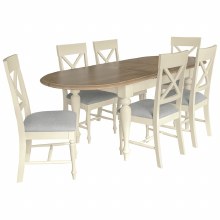Additional picture of Meghan Oak Oval Extending Dining Table 180cm