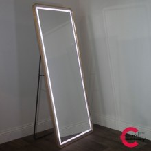 Additional picture of Modena LED Cheval Mirror Gold