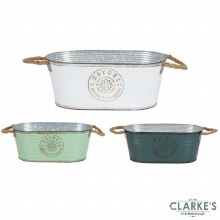 Additional picture of Nature Flower Planter with Jute Rope Handles Green