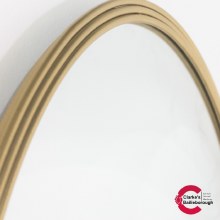 Additional picture of Odessa Round Wall Mirror Gold 90cm