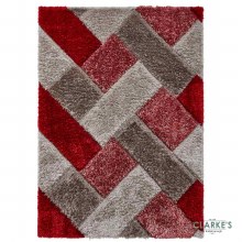 Additional picture of Olympia 2239 Grey/Red Rug 120 x 170cm