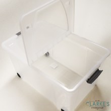 Additional picture of Plastic Storage Box with Centre Hinged Lid 60 Litre