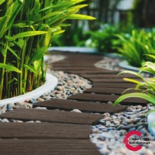 Additional picture of Railroad Tile Garden Path Stepping Stone Brown