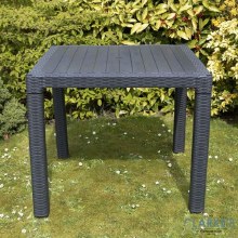 Additional picture of Rattan Style Garden Furniture Set Anthracite