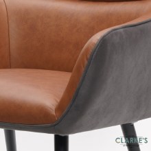 Additional picture of Rebecca Leather Dining Chair Cognac