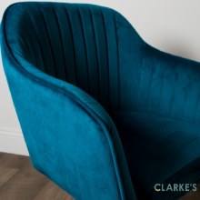 Additional picture of Regina Velvet Office Chair Green
