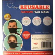 Additional picture of Reusable Fashion Face Mask Black