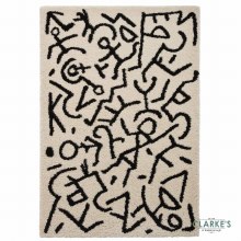 Additional picture of Royal Nomadic A637 White/Black Rug 120 x 170cm