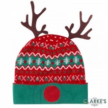 Additional picture of Rudolph Hat with LED Lights