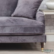 Additional picture of Rupert 2 Seater Velvet Sofa Grey