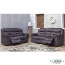 Additional picture of Silvano 2 Seater Recliner Sofa Grey