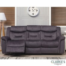 Additional picture of Silvano 3 Seater Recliner Sofa Grey