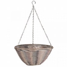 Additional picture of Oceana - Faux Rattan Flower Planting Basket 14"
