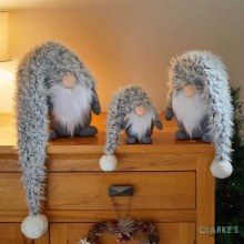 Additional picture of Super Furry Winter Wilfred Christmas Decoration Grey