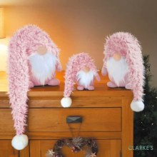 Additional picture of Super Furry Winter Wilfred Christmas Decoration Pink