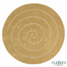 Additional picture of Spiral Circle Gold Rug 180 x 180cm