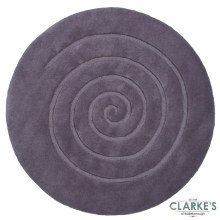 Additional picture of Spiral Circle Grey Rug 140 x 140cm