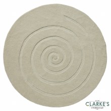 Additional picture of Spiral Circle Ivory Rug 180 x 180cm