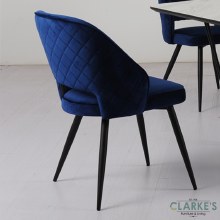Additional picture of Sutton navy velvet dining chair