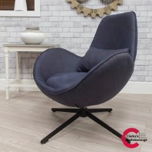 Additional picture of Swirl Swivel Chair Denim