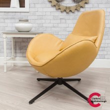 Additional picture of Swirl Swivel Chair Ochre