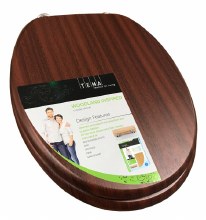 Additional picture of Tema Woodland Mahogany Toilet Seat