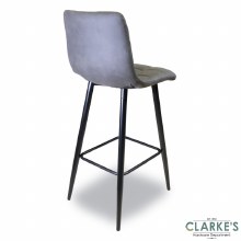 Additional picture of Selina Grey Fabric Bar Stool