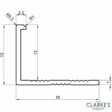 Additional picture of L Shape Silver Tile Trim 12mm