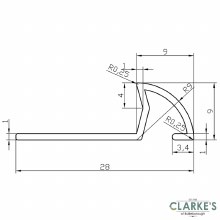 Additional picture of Quadrant Tile Trim Grooved 8mm