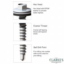 Additional picture of TimCo Hex No. 5 Self Drilling Screws 5.5 x 80mm