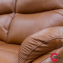 Additional picture of Torino Half Leather Power Recliner Sofa Saddle