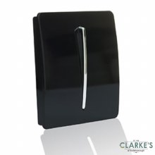 Additional picture of Trendi Switch 1 Gang Gloss Black Rocker Switch